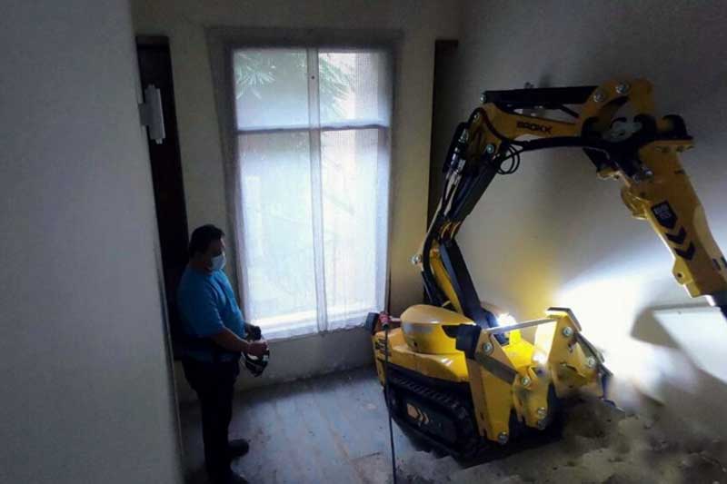 Figure Shows Robotic Machine Climb Stairs Before Starts the Hacking Job