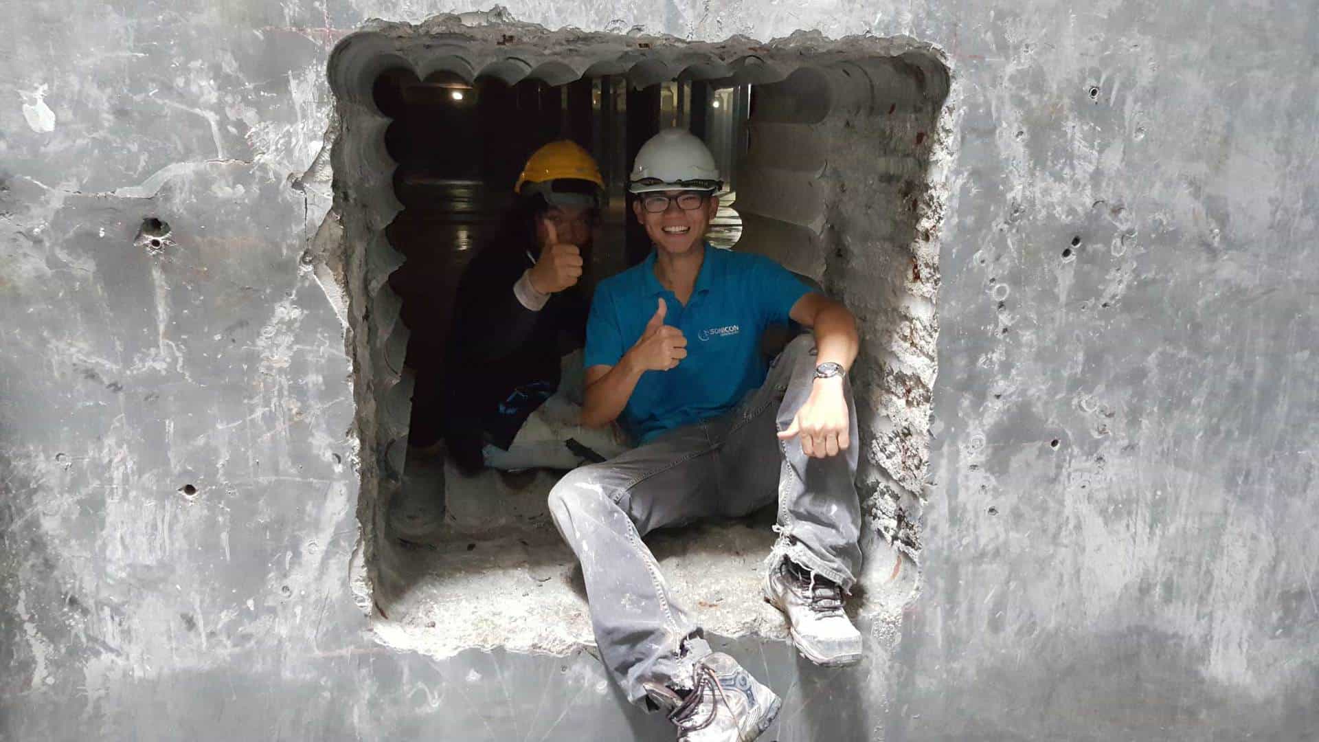 Matang Pagar Reservoir | Concrete Coring | Service Openings | Sonicon Construction