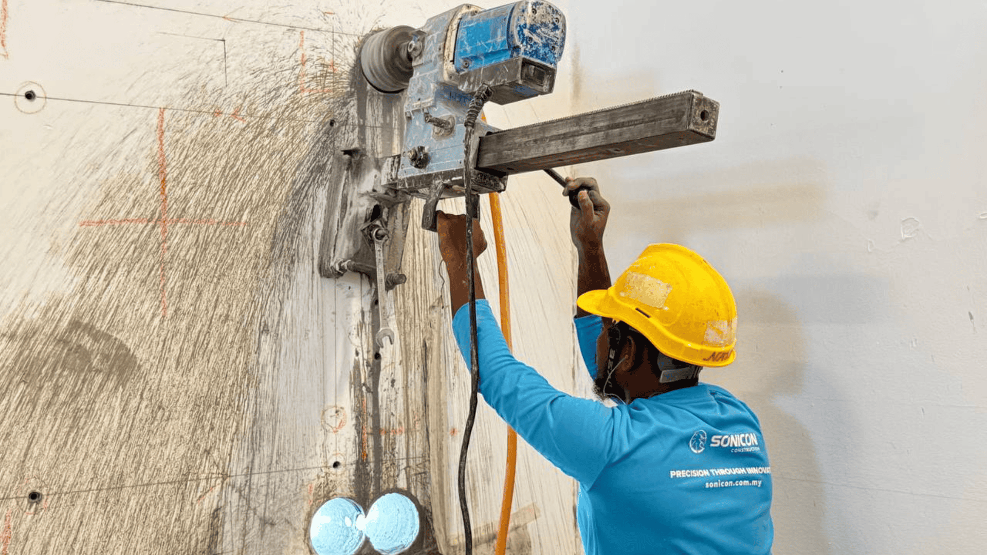 Sonicon Concrete Cutting Refurbishment Rectification Scanning Surface Preparation Solution Wall Saw